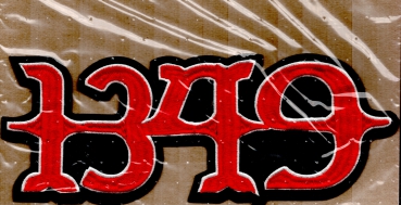 1349 - Rot Weisses Logo Rückenaufnäher