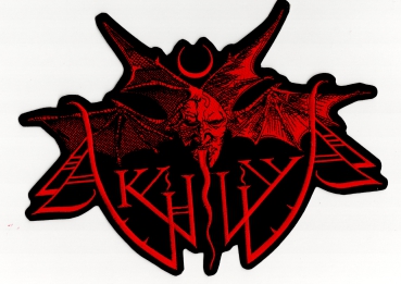 Akhlys - Rotes Logo Rückenaufnäher