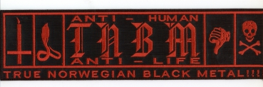 Anti Human /True Norwegian Black Metal Rot Rückenaufnäher