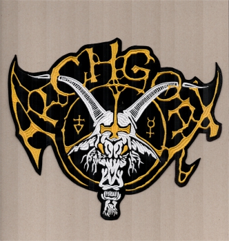 Archgoat - Gelb Weiss Logo Rückenaufnäher