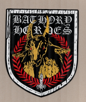 Bathory - Hordes White Gold Goat Shield Backpatch