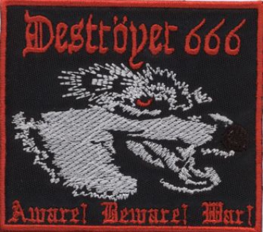 Deströyer 666 - Aware Beware Rot Aufnäher