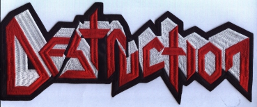 Destruction - Rot Weisses Logo Rückenaufnäher