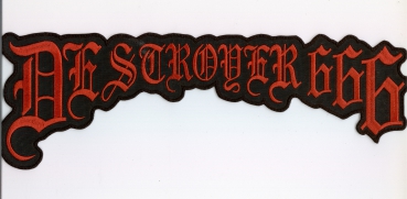 Deströyer 666 - Rotes Logo 2 Rückenaufnäher