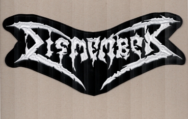 Dismember - Weisses Logo Rückenaufnäher