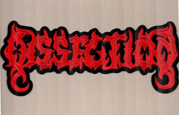 Dissection - Solides Rotes Logo Rückenaufnäher