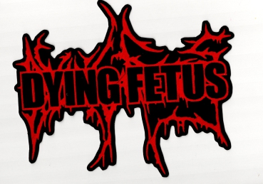 Dying Fetus - Rotes Logo 2 Rückenaufnäher