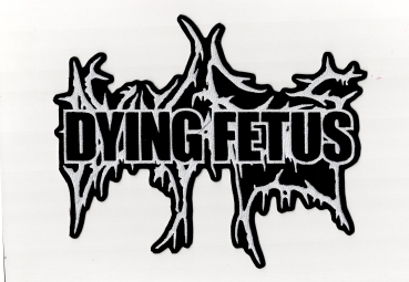 Dying Fetus - Weisses Logo 2 Rückenaufnäher