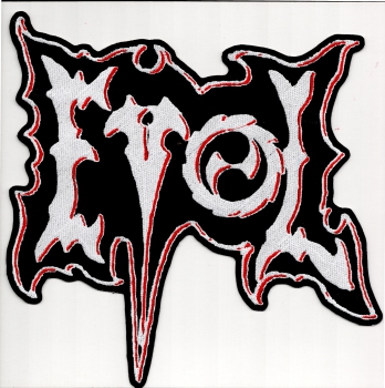 Evol - Weiss Rotes Logo Rückenaufnäher