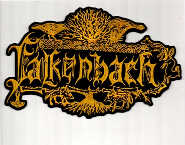 Falkenbach - Goldenes Logo 2 Rückenaufnäher