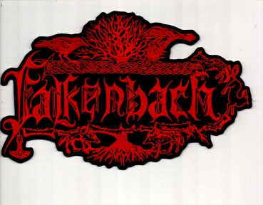 Falkenbach - Rotes Logo 2 Rückenaufnäher