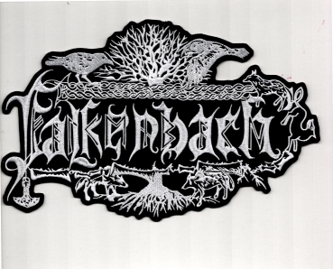 Falkenbach - Weisses Logo Rückenaufnäher