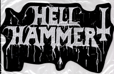 Hellhammer - Weisses Logo Rückenaufnäher