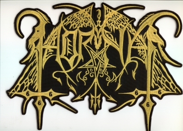 Horna - Yellow Logo Fullshape Backpatch