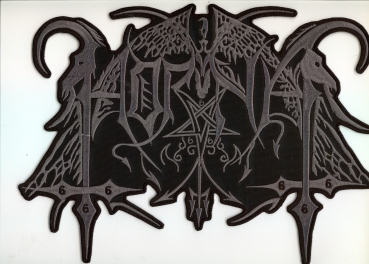 Horna - Graues Logo Kontour Rückenaufnäher