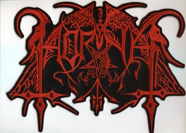 Horna - Rotes Logo Kontour Rückenaufnäher