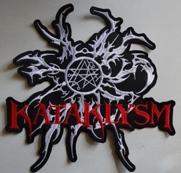 Kataklysm - Rotes Logo Weisses Symbol Rückenaufnäher