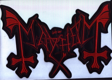 Mayhem - Rotes True Logo Rückenaufnäher