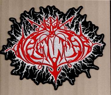 Naglfar - Weiss Rotes Logo Rückenaufnäher