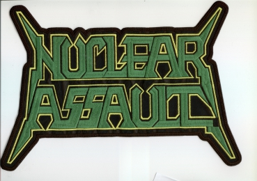 Nuclear Assault - Grün Gelbes Logo Rückenaufnäher