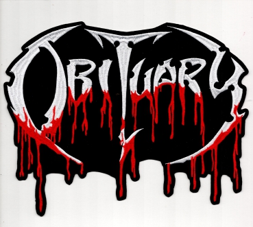 Obituary - White Red Old Logo Backpatch