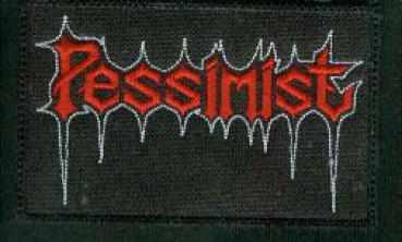 Pessimist - Rot Weiss Logo Aufnäher