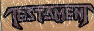 Testament - Graues Logo Rückenaufnäher
