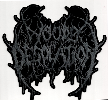 Woods of Desolation - Graues Logo Rückenaufnäher