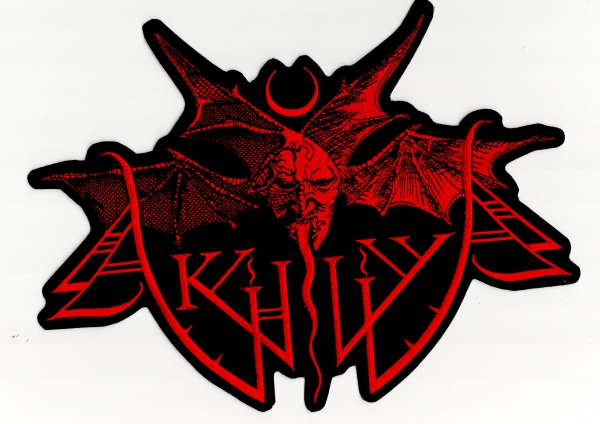 Akhlys - Rotes Logo Rückenaufnäher