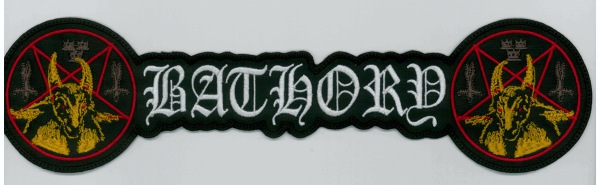 Bathory - Goat Logo Rückenaufnäher Stripe