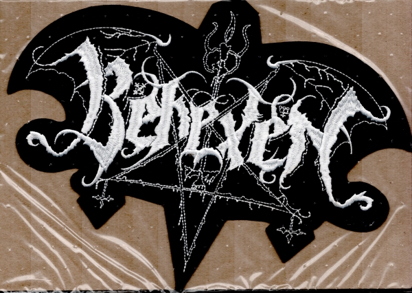 Behexen - Grau Weisses Logo Rückenaufnäher