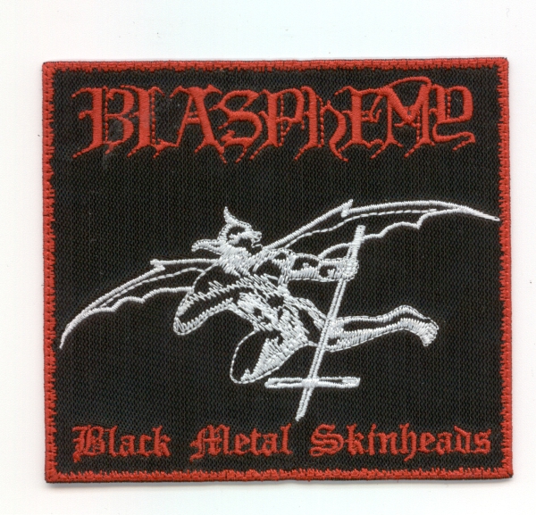 Blasphemy - Black Metal Skinheads Rot Aufnäher