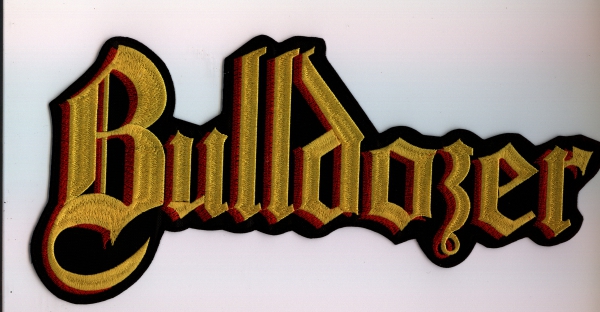 Bulldozer - Rot Gelbes Logo Rückenaufnäher