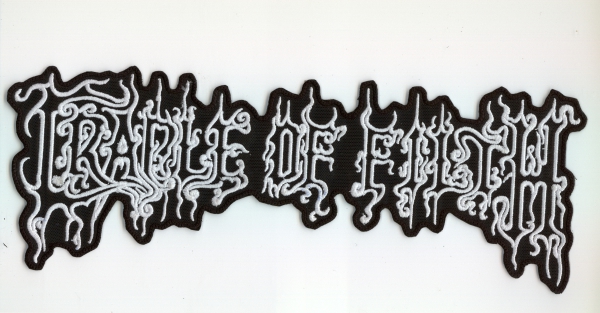 Cradle of Filth - Weisses Logo Rückenaufnäher