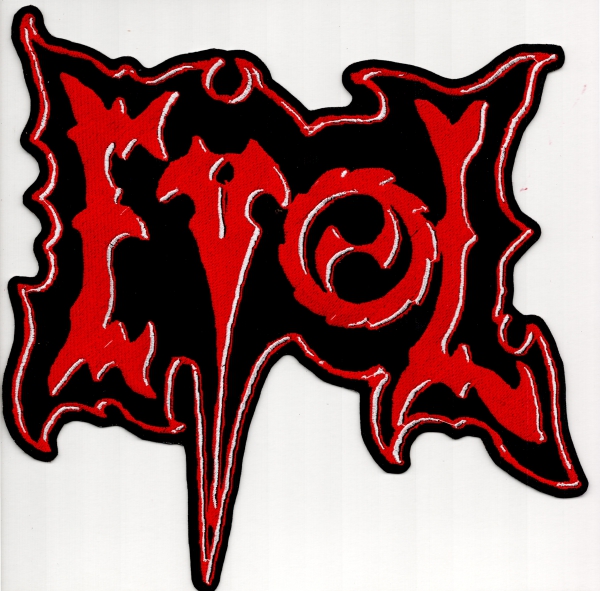 Evol - Rot Weisses Logo Rückenaufnäher