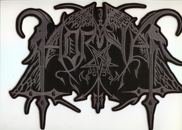 Horna - Grey Logo Fullshape Backpatch