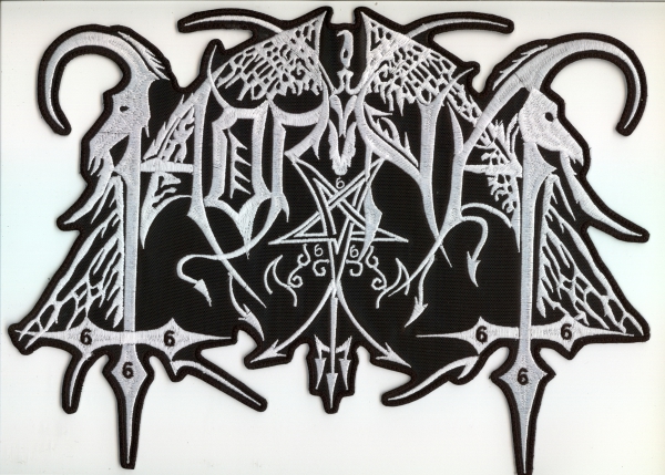 Horna - White Logo Fullshape Backpatch