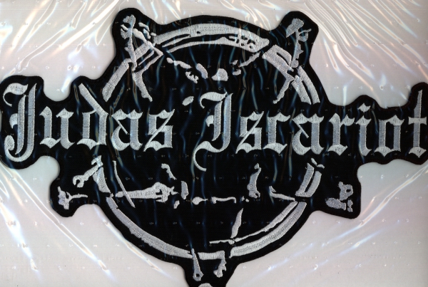 Judas Iscariot - Weisses Pentagram Logo Rückenaufnäher