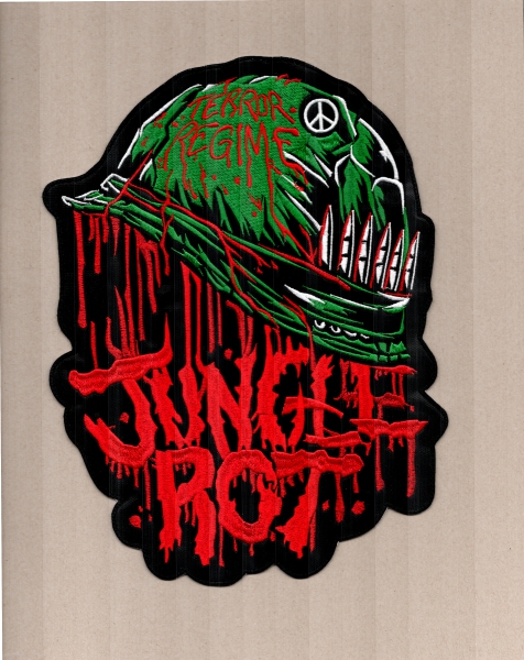 Jungle Rot - Green Helmet Backpatch