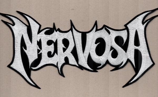 Nervosa - White Logo Backpatch