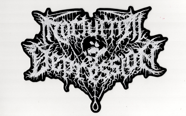 Nocturnal Depression - Weisses Neues Logo Rückenaufnäher