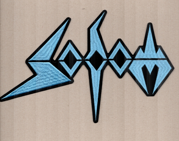 Sodom - Blaues Logo Rückenaufnäher