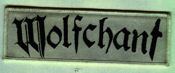 Wolfchant - Logo Weiss Woven Aufnäher