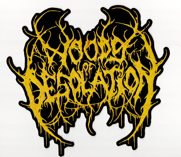 Woods of Desolation - Gelbes Logo Rückenaufnäher