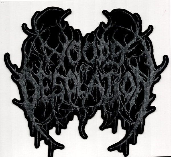 Woods of Desolation - Graues Logo Rückenaufnäher