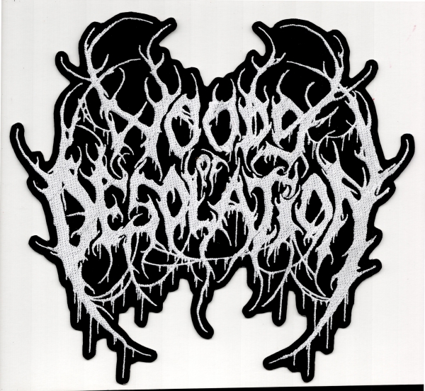 Woods of Desolation - White Logo Backpatch