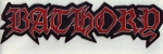 Bathory - Rot Weisses Octagon Logo Rückenaufnäher